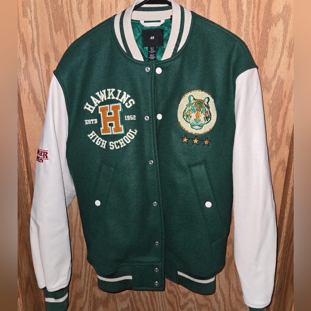 Stranger Things Hawkins High School Green Varsity Jacket